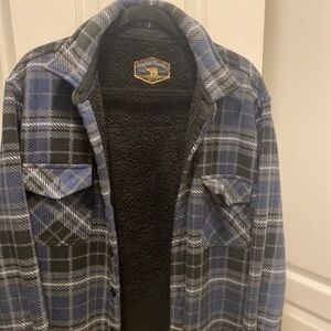 Barefoot Freedom Blue and Black Lightweight Shirt Jacket